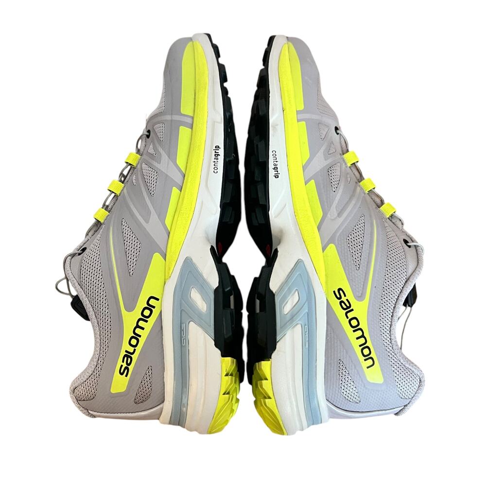 Salomon XT-Wings 2 Trail Running Shoes Yellow/Grey Sneakers Women Size 9 - Picture 3 of 12